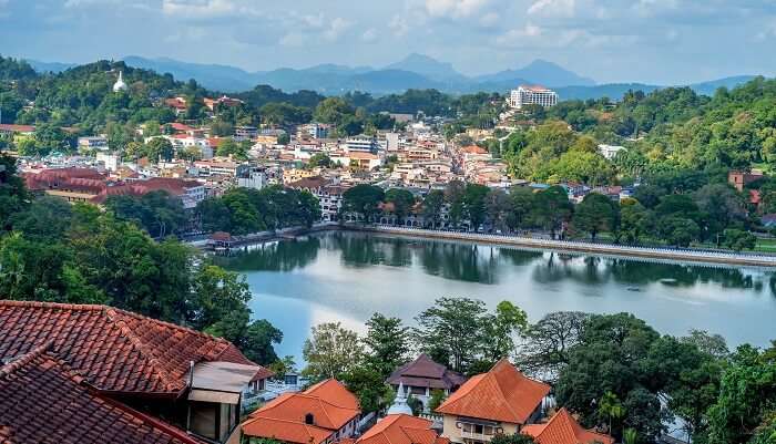 Beautiful view of Kandy in Sri Lanka