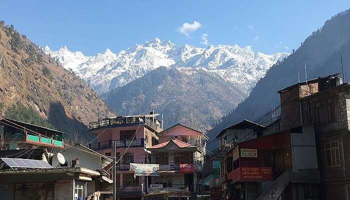 Himalayan mountains as seen from Kasol