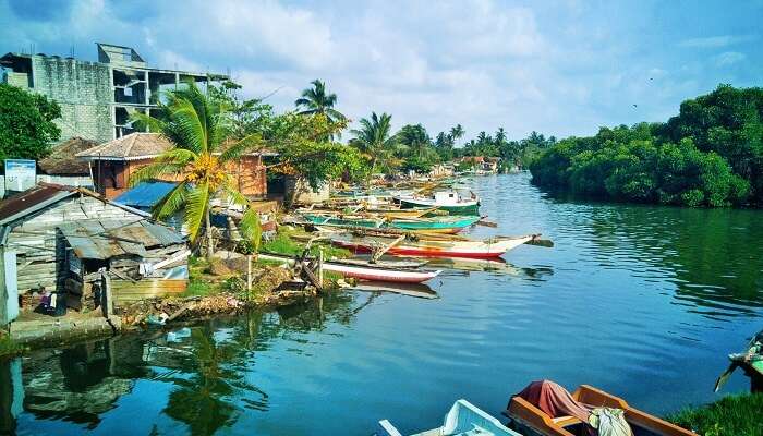 Little fishermen village in Negombo