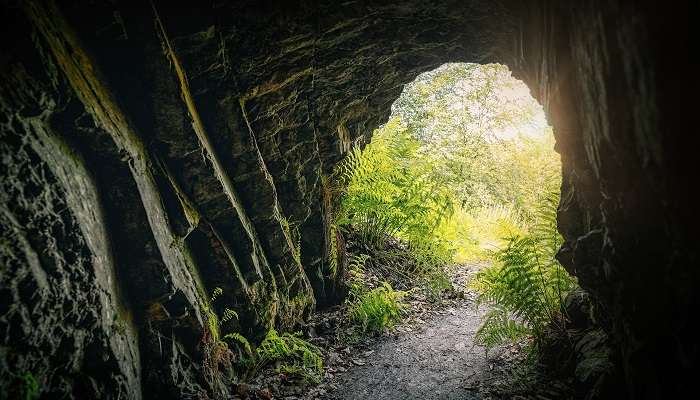 Manmade caves in Lamgau village