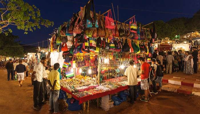 Saturday night market, one of the places to visit in Goa