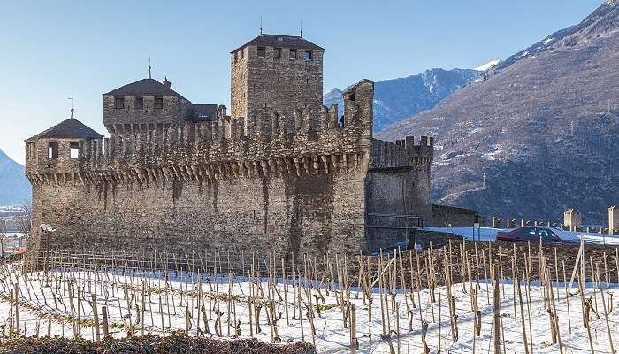 Bellinzona Castle, places to visit in Switzerland in winter