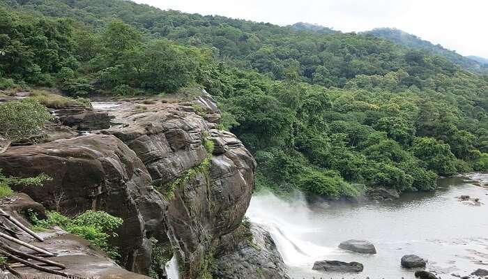 a waterfall in its full force.
