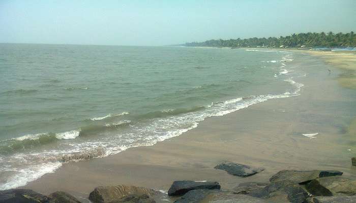 Clear waters of the Beypore beach