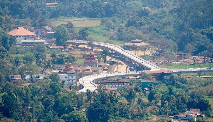 View of Bhagamandala from the road to Tala Kaveri, one of the best places to visit in Coorg in July