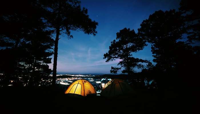 Camping in the mountains