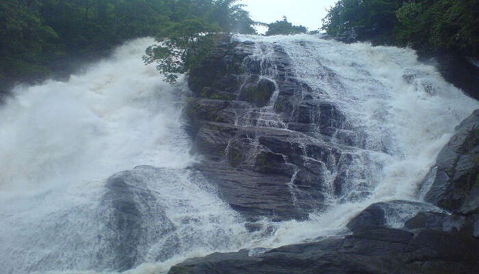 Charpa, seasonal roadside cascade..