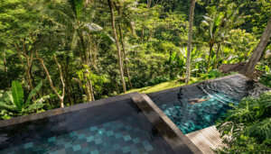 open pool in como ubud, bali