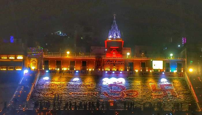 Worshippers gather on the ghats of river Ganga in Varanasi to celebrate the Ganga Mahotsav- Festivals in November in India