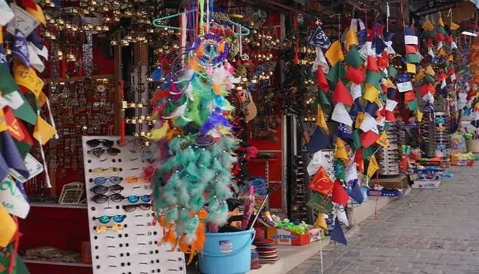 famous tibetan market. 
