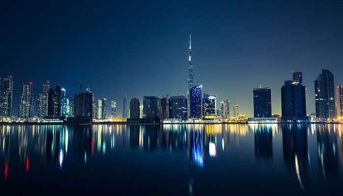 The Dubai at night