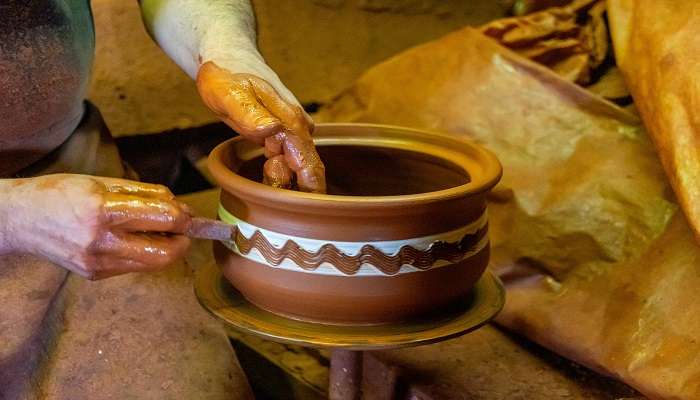 A beautiful pottery making in Kerala
