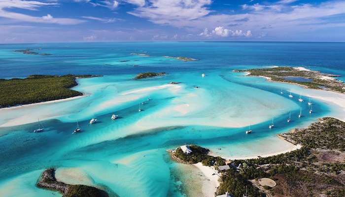 Exuma Cays Land and Sea Park in Bahamas in January