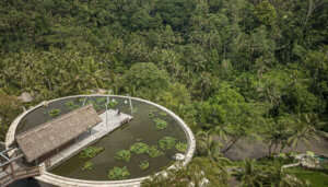 aerial view of four season resort