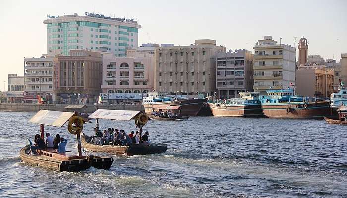 Getting gracefully welcomed to the Middle East & sailing on luxurious cruise boats on the Dubai Creek