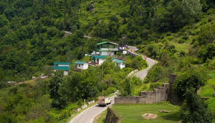 A wonderful view of winding roads between hills 