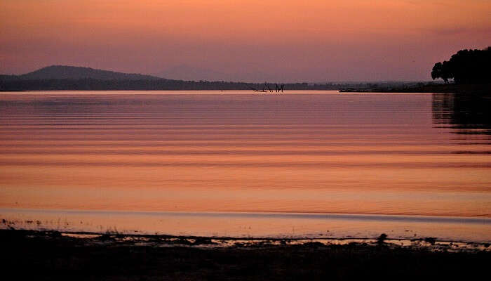 Serene view of sunset in Kabini