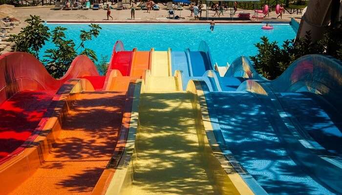 Water park on a sunny day