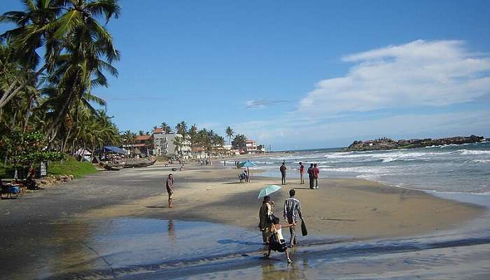 The view of the Lighthouse Beach in Kovalam,  is one of the Honeymoon Places In Kerala