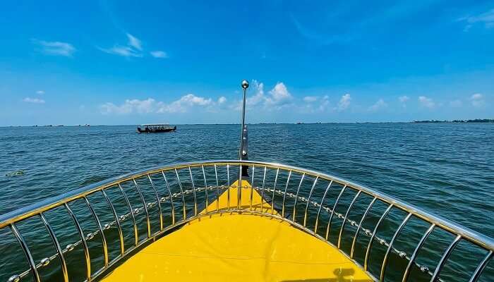 oat in Vembanad Lake, Kumarakom.