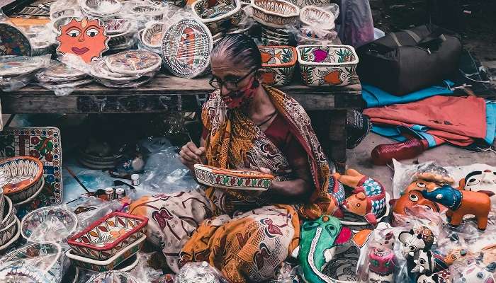 Handcrafted items at Laxminath Market