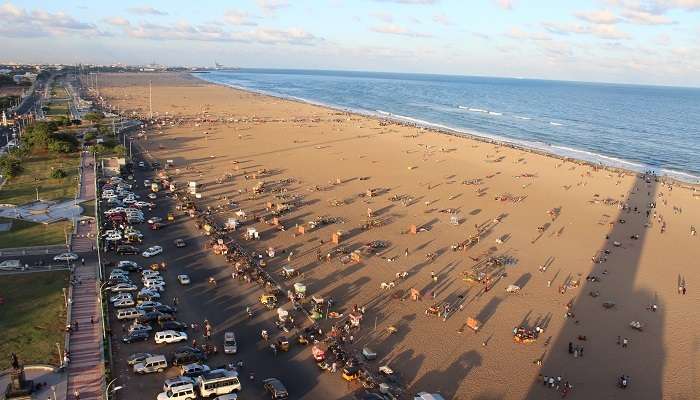 Marina Beach, one of the places to visit in Chennai