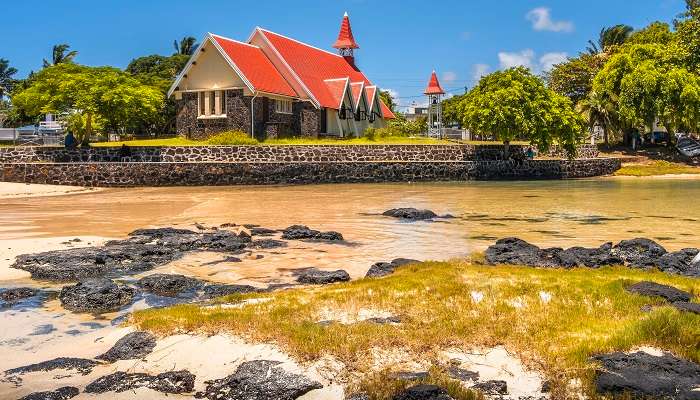 Mauritius North part of the island Red church