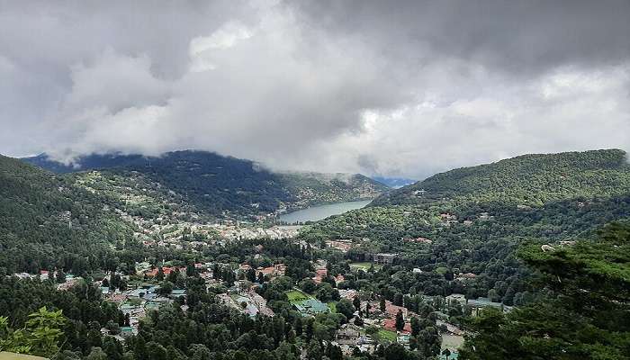 A photo of Nainital from the route towards cheena peak.