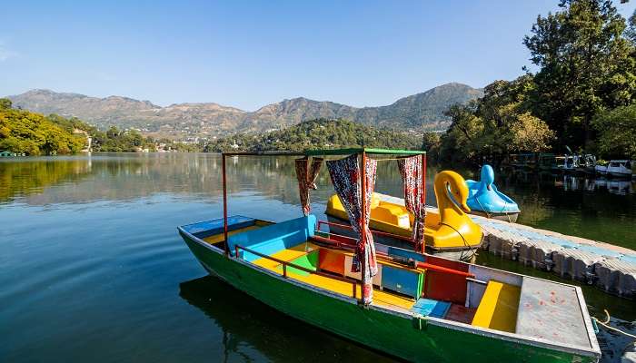 A serene view of Naukuchiatal which is known as amazing destination near Uttar Pradesh