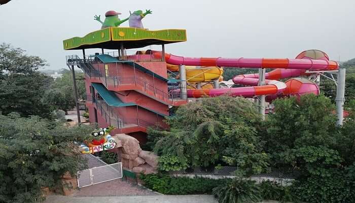 High-rise Slides in a Waterpark in Malappuram.