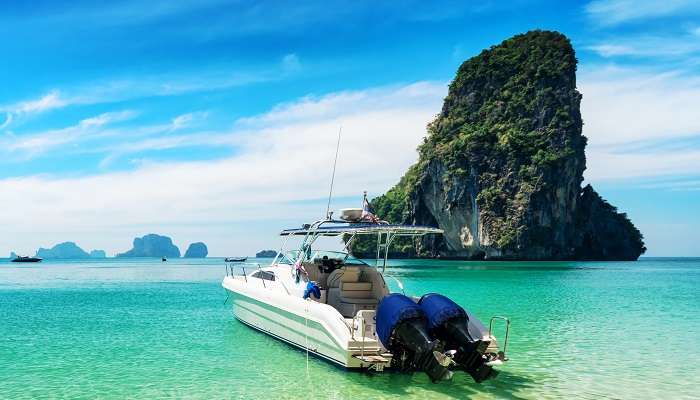 Boats on Phra Nang beach, Thailand