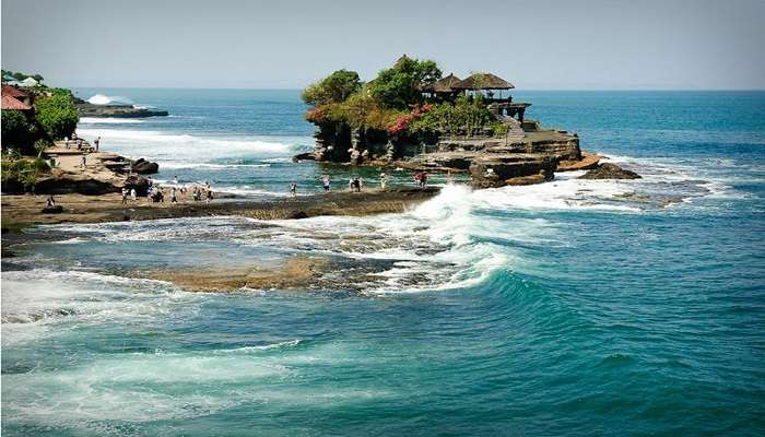 Also known as Pura Tanah, Tanah Lot is one of the most beautiful places in Bali