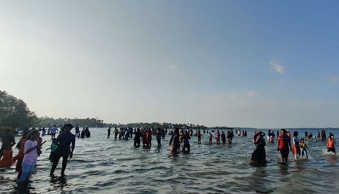 The beautiful beach at the Sambranikodi Island