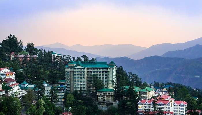 Picturesque view of Shimla captured from a height, Best Places To Visit In Himachal Pradesh In December