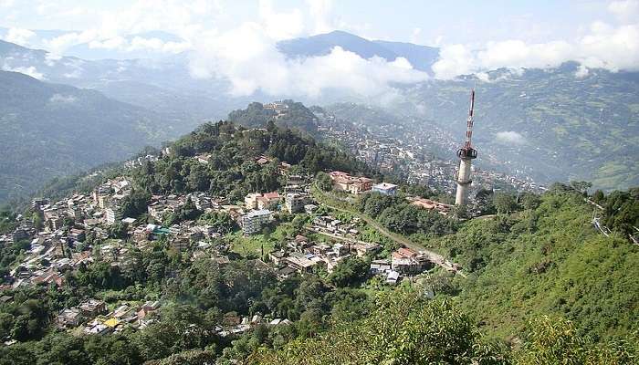 Gangtok seen from Ganesh-Tok-viewpoint