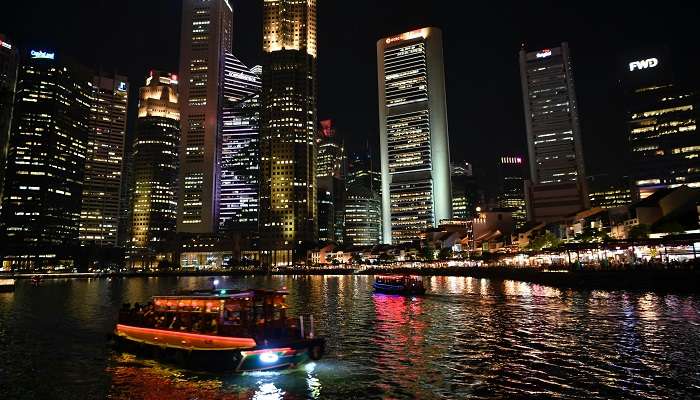 Singapore river on a cruise. 