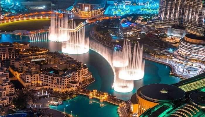 The Dubai Fountain among the  must -visit Places To Visit In Dubai With Family