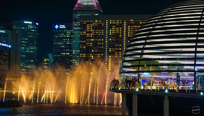 The view of Marina Bay Sands 