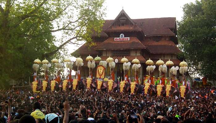 Thrissur Pooram festival in Thrissur.
