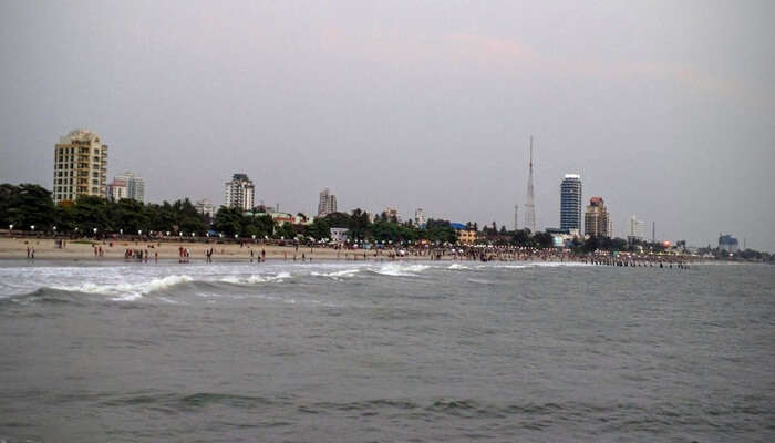 A fantastic view of the Kozhikode beach coastline