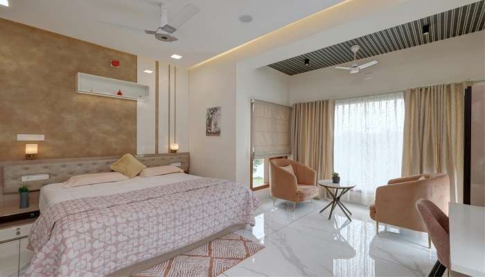 Hotel room interior in Kerala