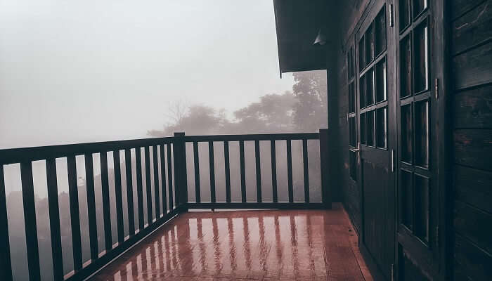 Misty morning from resorts in Kerala
