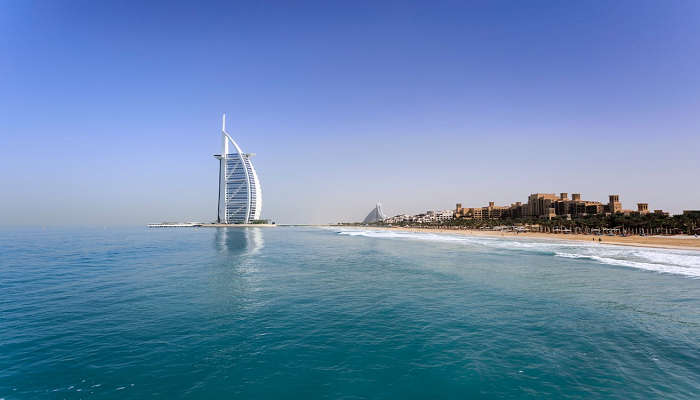 View of beach in Dubai