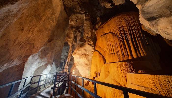 Passage in Diamond Cave or Tham Pranangnai in Krabi