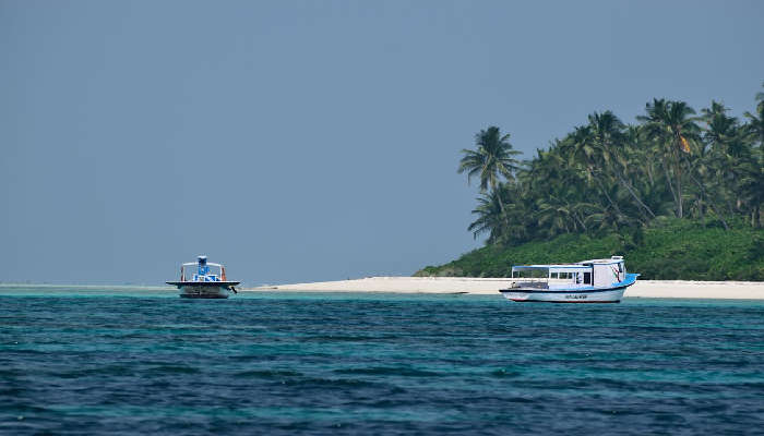 A spectacular view of Lakshadweep which is known for its unspoiled beaches