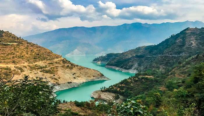 Magical views of landscape of Bhagirathi River in Chamba, one of the best places to visit in Himachal Pradesh.