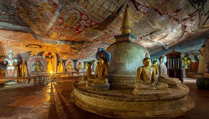 Dambulla historical cave temple in Sri Lanka