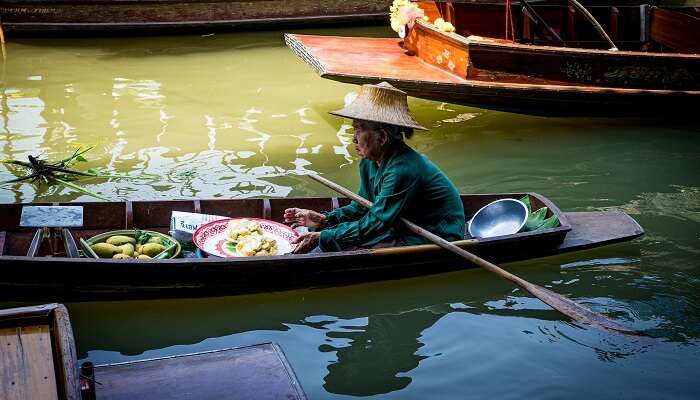 Floating market view near Bangkok