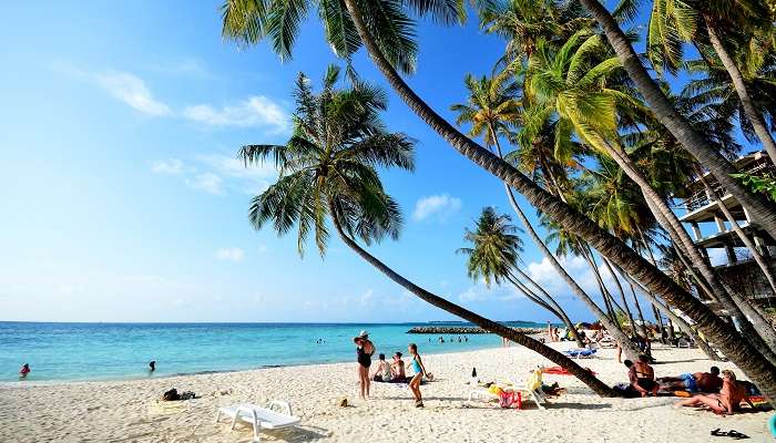 beach view at one of the affordable islands in Maldives