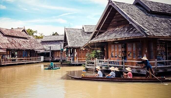 Floating market view in Pattaya